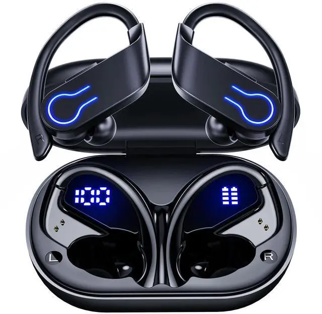 Main image of CoolJumper Wireless Bluetooth Earbuds 120H Playtime Bluetooth 5.3 Ear Buds for Sports, Hi-fi Stereo Earphones with LED Display Charging Case, Headphones for Running/Workout Audifonos inalambric