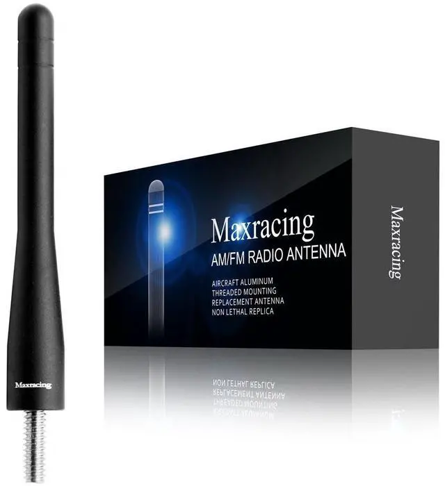 Main image of MAXRACING Short Truck Antenna Compatible with 1994-2009 Ford Mustang/Carwash Safe/Aluminum Replacement Antenna
