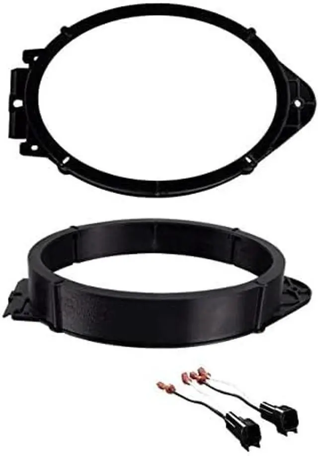 Main image of 6x9 Inch Front Door Car Speaker Install Adapter Bracket Mount Plates with Speaker Wire Connectors -Made for Chevrolet: 2019-2024 Blazer, 2018-2023 Traverse, 2018-2024 Equinox