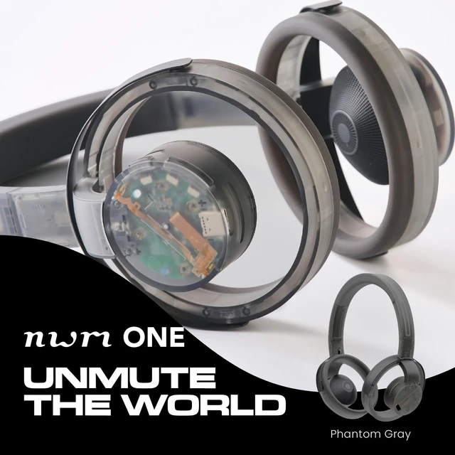 Alt view image 2 of 5 - nwm ONE Wireless Open-Ear Headphones with 1.5-Year Warranty Phantom Gray