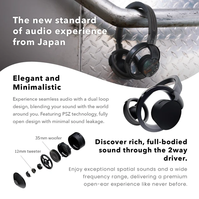 Alt view image 3 of 5 - nwm ONE Wireless Open-Ear Headphones with 1.5-Year Warranty Phantom Gray