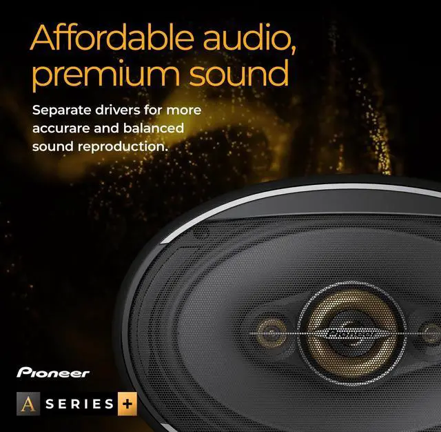 Alt view image 3 of 5 - PIONEER A-Series PlusTS-A6901C 6 x 9 2-Way Speakers (Pair) 450W Max, Crisp Highs + Clear Vocals, Enhanced Bass, Ideal Factory Upgrade, Installation Adaptors Included