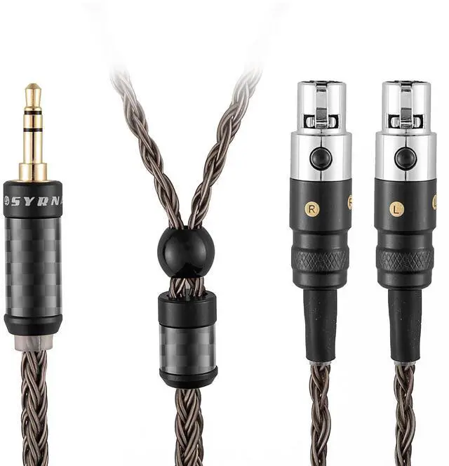 Main image of SYRNARN 3.5mm Stereo Cable Compatible with Audeze LCD-2, LCD-4, LCD-3, LCD-X, LCD-XC, MM-500 Headphone for MEZE Empyrean, Elite, Kennerton Thror, Thekk (with 3.5mm Stereo, 2Meters 6.5Ft)