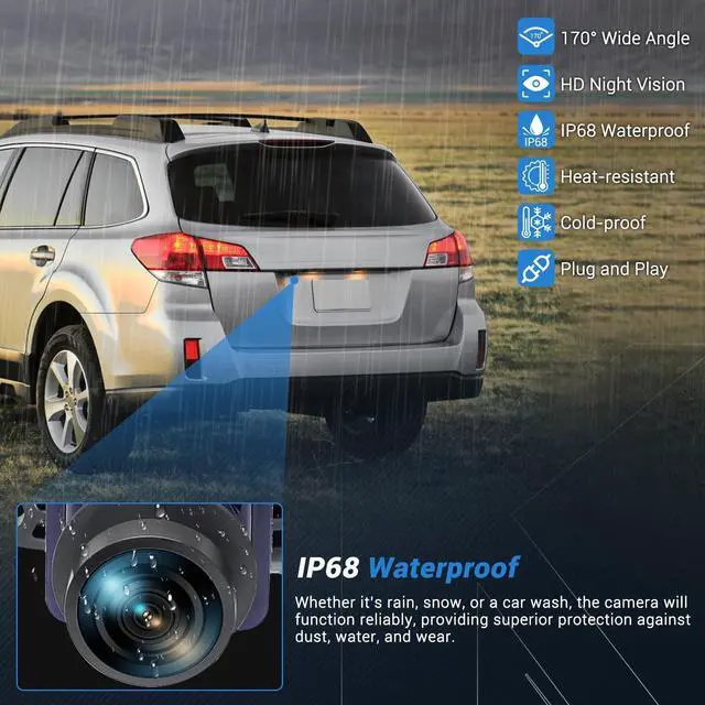 Alt view image 4 of 4 - KUTTOLE Rear View Backup Camera Compatible with Dodge Journey 2011 2012 2013 2014 2015 2016 2017 2018 2019 2020 Park Assist Camera 170 HD Night Vision Waterproof Rear Camera