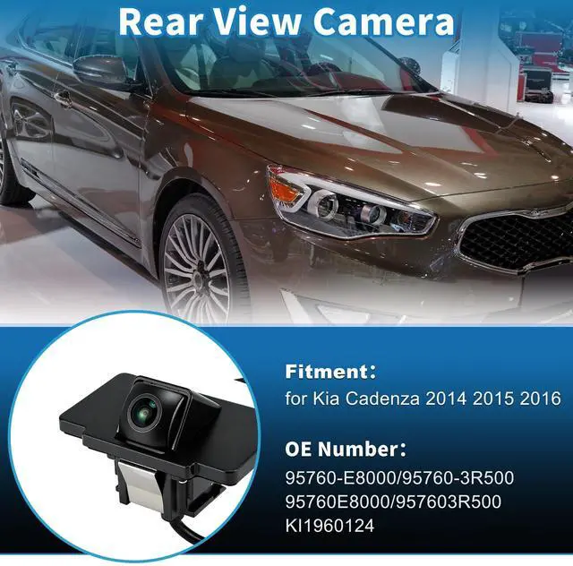Alt view image 2 of 5 - A ABSOPRO Rear View Camera for Kia Cadenza 2014 2015 2016 Park Assist Backup Reverse Camera Replace No.95760-E8000/95760-3R500/95760E8000/957603R500/KI1960124