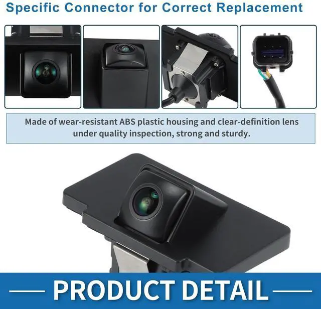 Alt view image 4 of 5 - A ABSOPRO Rear View Camera for Kia Cadenza 2014 2015 2016 Park Assist Backup Reverse Camera Replace No.95760-E8000/95760-3R500/95760E8000/957603R500/KI1960124