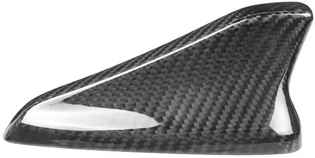 Alt view image 2 of 5 - BLAKAYA Compatible with Antenna Cover Shark Fin Trim Hood Real Carbon Fiber Automotive Roof Aerials for Hyundai Veloster 2019 2020 2021 (Black)
