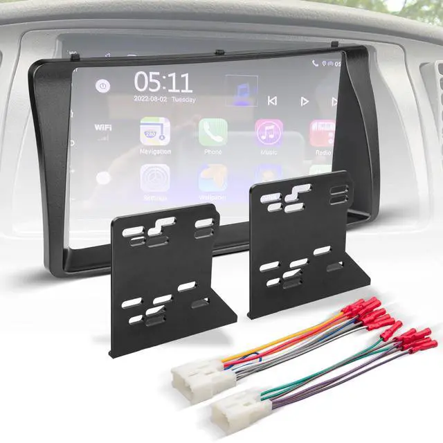 Main image of NuIth Double DIN Radio Installation Dash Kit W/Radio Wire Harness for 2003-2008 Toyota Corolla, Aftermarket Radio Dash Stereo Mounting Installation Trim Bezel Bracket Wire Kits