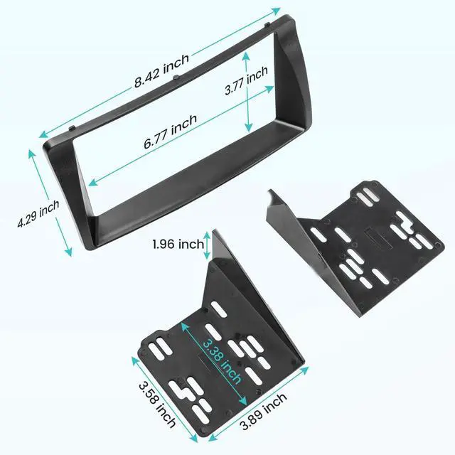 Alt view image 2 of 5 - NuIth Double DIN Radio Installation Dash Kit W/Radio Wire Harness for 2003-2008 Toyota Corolla, Aftermarket Radio Dash Stereo Mounting Installation Trim Bezel Bracket Wire Kits