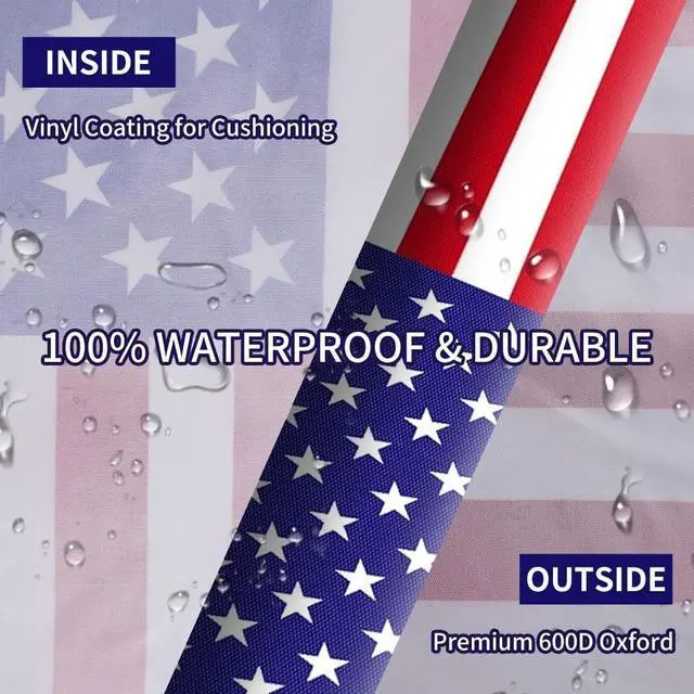 Alt view image 3 of 5 - Outdoor TV Cover American Flag 80-85 Inch, 600D Heavy Duty Weatherproof TV Screen Protector, Waterproof Zipper Front Flap, Hook & Loop Bottom, Outside Television Enclosure for LED LCD Flat Screen TV