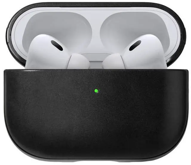 Main image of Nomad Airpods Pro 2 Case in Black Horween Leather, AirPods Pro 2nd gen Case Cover, Compatible with AirPods Pro Case 1st gen and 2nd, Case Cover, Qi and MagSafe Charging C