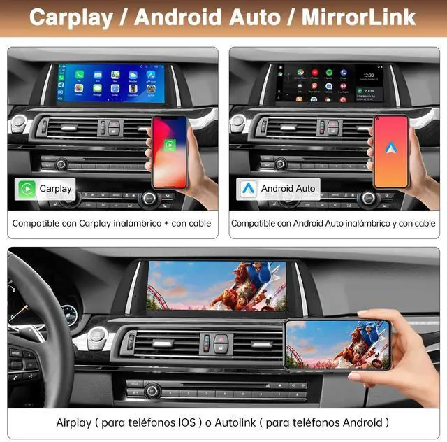 Alt view image 4 of 5 - 10.25 Inch Touchscreen Wireless CarPlay Android Auto for BMW 5 Series F10 F11 2012-2017 with NBT System Car Audio Receiver Support Mirrorlink
