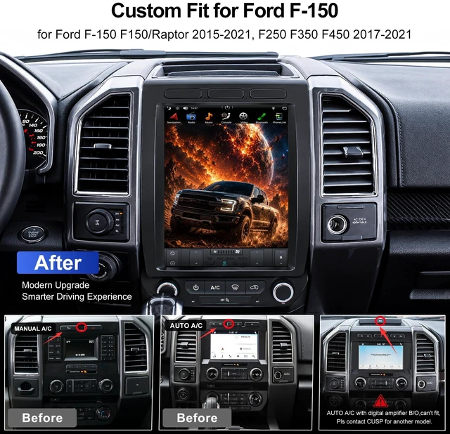 Alt view image 2 of 5 - CUSP 12.1" Radio Head Unit for Ford F150 2015-2021 F250/F350/F450 2017-2021