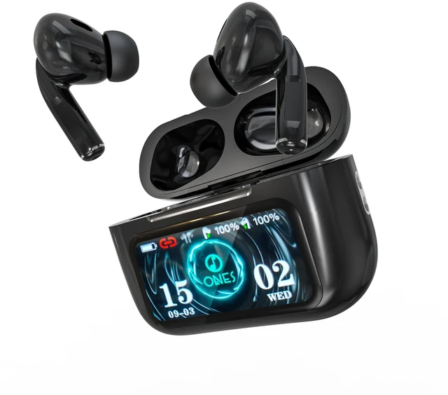 Main image of ONES MusPlayE AI Wireless Earbuds, AI Translator, Bluetooth 5.4 Headphones in Ear with Touch Screen, Active Noise Cancelling, APP Connected, Hi-Fi Bass, for iPhone, Android, Sports, Commuting,