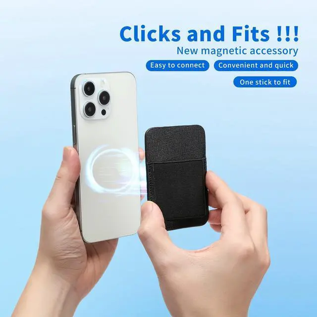 Alt view image 3 of 5 - okcsc Gray Magnetic DAC Case, DAC Holder, Cell Phone Back Clip DAC accesorries, Single Pockets ^^ Secure 23 N52 Magnets, Dark Gray Single Pocket