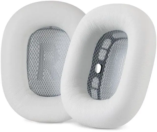 Main image of AHG Accessory House Global Upgraded Sheepskin Leather Replacement air pods max ear Cushions pads compatible with Apple AirPods Max Headphones (Silver). Easy DIY Fit ^^ High-Density Foam ^^ Strong Magn