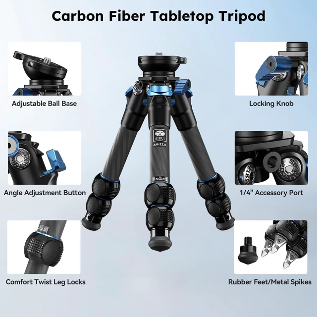 Alt view image 5 of 5 - SIRUI AM-223L Carbon Fiber Tabletop Tripod, 15 Bowl Adjustment