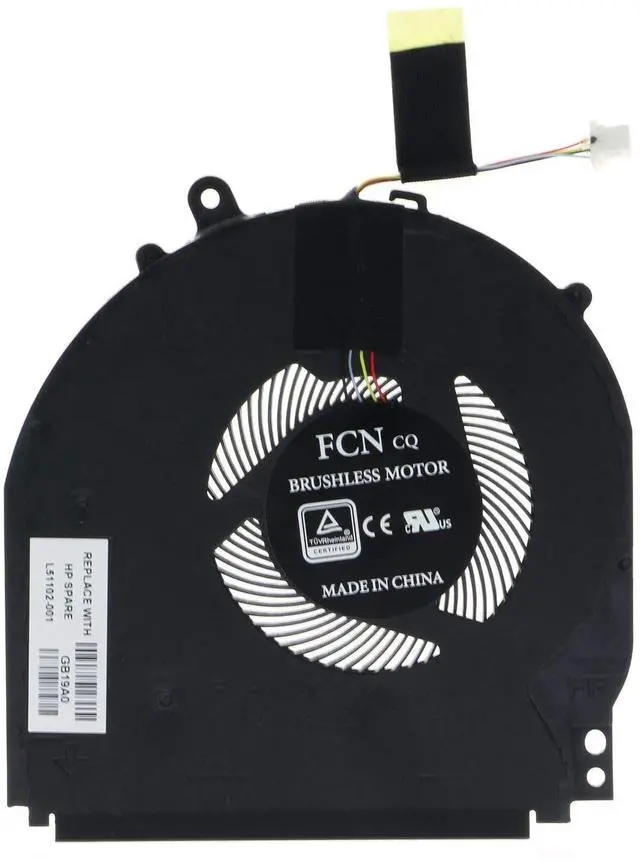 Main image of Eieshupug CPU Cooling Fan 3.38 Inches, 2.5W, 4531RPM, 5V DC, 4-Pin, For HP Pavilion X360 14-DH, 14-DH1036TX, 14M-DH, 14M-DH0003DX, L51102-001