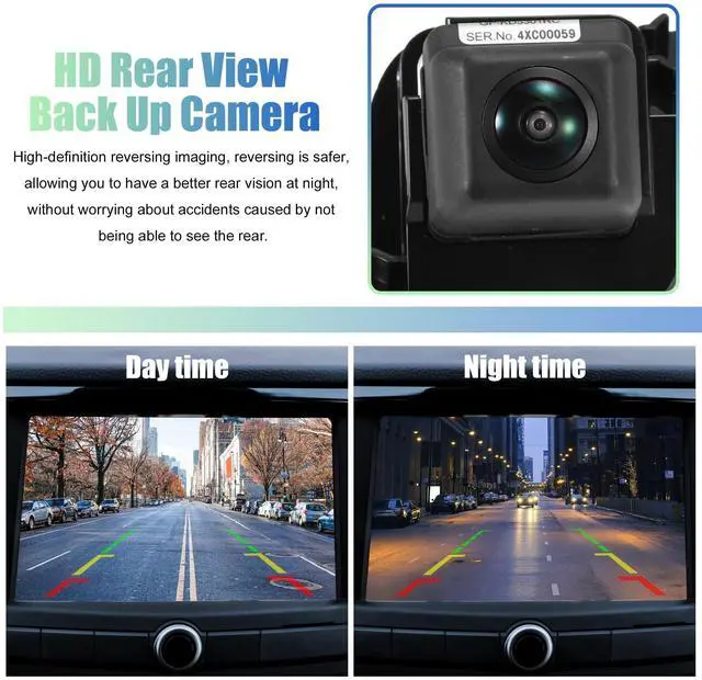 Alt view image 5 of 5 - X AUTOHAUX Rear View Back Up Camera Rear Park Assist Reverse Camera for Toyota Tacoma 2009-2015