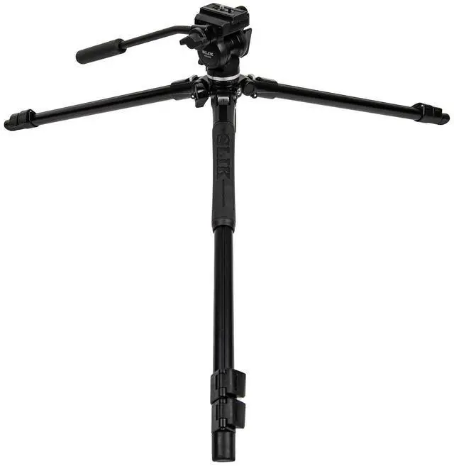 Alt view image 5 of 5 - SLIK PRO AL-323SVH-520 Video Tripod Kit with SVH-520 Fluid Video Head 62" Tall (613-378) - Folds Down to 25", Weighs 4.1lbs, Supports 8.8lbs of Video Equipment, Spotting Scopes