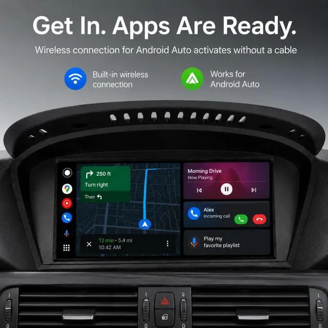 Alt view image 4 of 5 - XMOLINK 8.9" Classic Driver CarPlay & Android Auto for BMW 3/5 Series E90 E60 2009-2012 CIC, 4-Pin LVDS Heritage Cockpit Upgrade, iDrive Retained