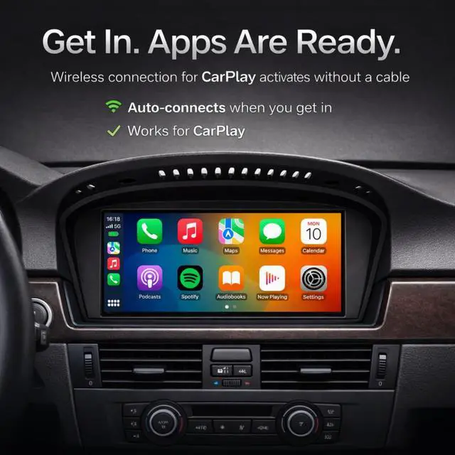 Alt view image 5 of 5 - XMOLINK 8.9" Classic Driver CarPlay & Android Auto for BMW 3/5 Series E90 E60 2009-2012 CIC, 4-Pin LVDS Heritage Cockpit Upgrade, iDrive Retained