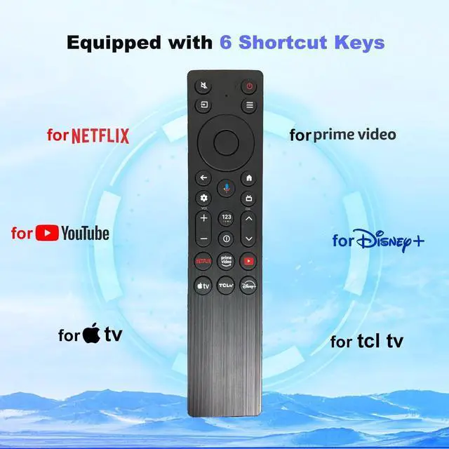 Alt view image 3 of 5 - RC923A FMB1 Voice Remote Control Replacement Compatible for TCL Smart TV QLED QLED Mini Google TV's, Series Q77K QM6KQM5K