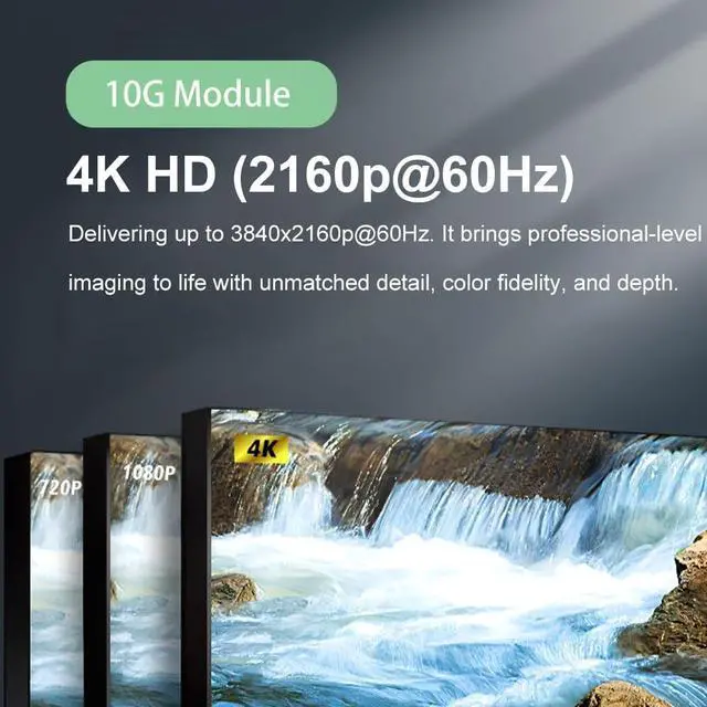 Alt view image 5 of 5 - Zhpuostd Mini 4K HDMI Fiber Extender with RS232 & Audio, 10.2Gbps Zero Delay Lossless Video Signal Up to 20km, Single-Mode Fiber Optic Converter for Home Theater & Large Screen Display