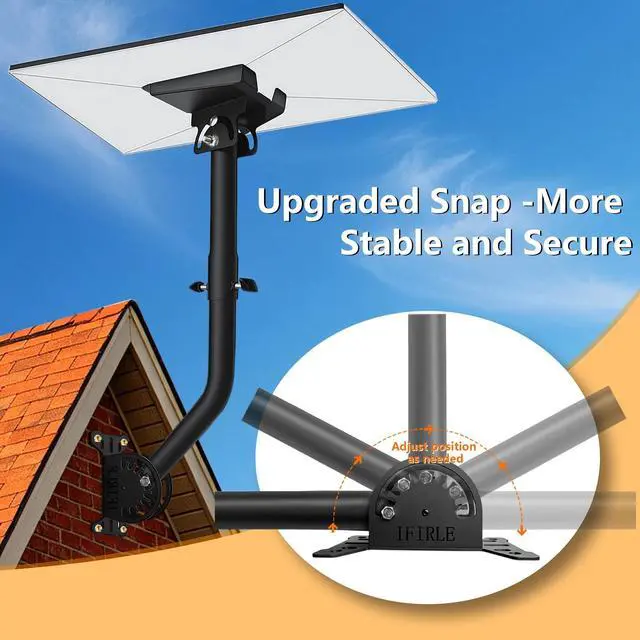 Alt view image 3 of 5 - iFirle Starlink Gen 3 Mount, 360 Adjustable Wall /Roof Mounting Kit, Reinforced, Rustproof, Weatherproof for Starlink Standard 4/4X/V3, Include Aluminium Gen 3 Pipe Adapter