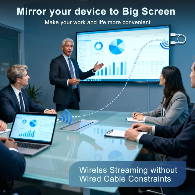 Alt view image 5 of 5 - Wireless HDMI Display Adapter Plug and Play,Screen Mirroring Adapter