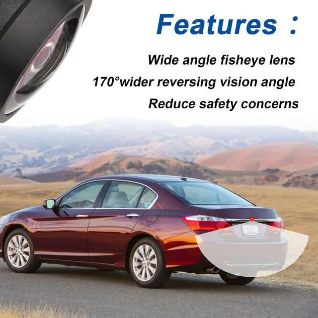 Alt view image 3 of 5 - Backup Camera Rear View Camera Compatible with Honda Accord 2014 2015 2016 2017 Parking Park Assist Camera Replaces # 39530-T2A-A21 39530-T2A-A31 39530-T2A-U110-M2