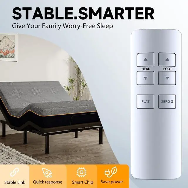 Alt view image 3 of 5 - MOVHEIYL RF358C Replacement Remote Control Compatible with Ease 1.0, for Tempur-Pedic Ease 2.0 Adjustable Beds