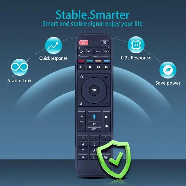 Alt view image 3 of 5 - MOVHEIYL RC-200 Replacement Voice Remote Control for Super Box S6 Max, S6 Ultra, S5 Max, S5 Pro, S4 Pro, S3 Pro, S2 Pro, S1 Pro, Elite Pro+, and Elite Ultra