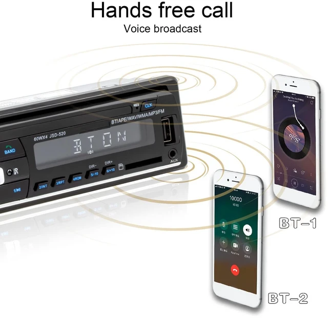 Alt view image 4 of 5 - Car Stereo Receiver, Vbestlife Dual Bluetooth LED Display MP3 Player with Voice Control Hands Free Calling USB2.0 FM Radio for Cars and Trucks