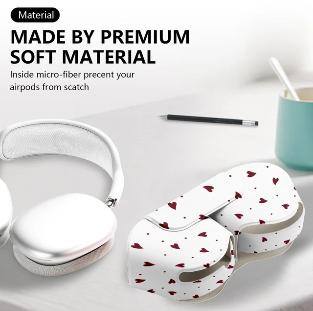 Alt view image 4 of 5 - Maxjoy for Apple Airpods Max Smart Case Cover, Soft PU Leather Protective Cover Accessories for Airpod Max with Sleep Mode, Anti-Dust Travel Carrying Case for Airpods Pro Max Headphones