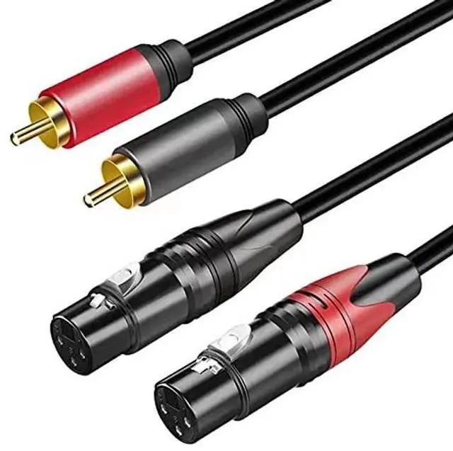 Main image of belipro Dual Female XLR to RCA Cable 50Ft, Heavy Duty 2 XLR Female to 2 RCA Male HiFi Stereo Audio Connection Cable.