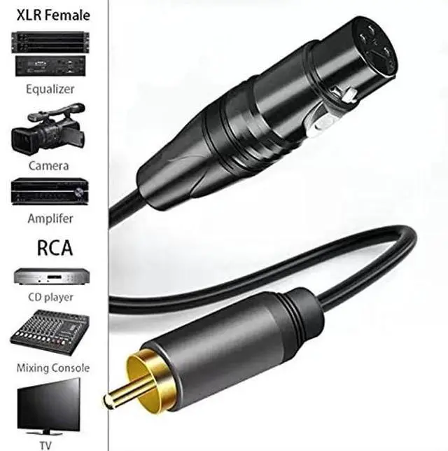 Alt view image 2 of 5 - belipro Dual Female XLR to RCA Cable 50Ft, Heavy Duty 2 XLR Female to 2 RCA Male HiFi Stereo Audio Connection Cable.