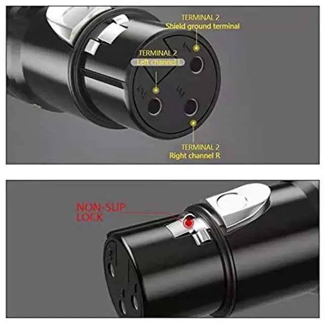 Alt view image 3 of 5 - belipro Dual Female XLR to RCA Cable 50Ft, Heavy Duty 2 XLR Female to 2 RCA Male HiFi Stereo Audio Connection Cable.