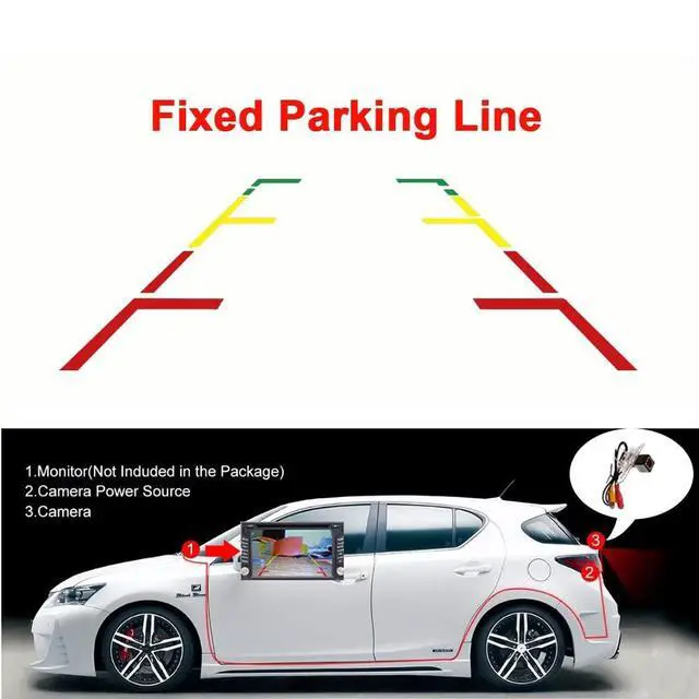 Alt view image 2 of 5 - Vlicevrn HD Fisheye Vehicle Car Rear View Camera Night Vision Backup Parking Camera for Toyota 4Runner N210 MK4 / Hilux Surf N210 / SW4 N210 MK4 / Fortuner/Innova (Full Fixed)