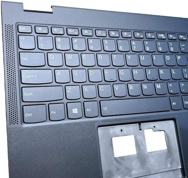 Alt view image 3 of 5 - New Keyboard for Lenovo Yoga C630-13 Q50 Laptop 5CB0S1594 PD2SXB-US SN20R39311 WKJ46 with Backlight, Fingerprint Hole, C Case, US Layout Gray