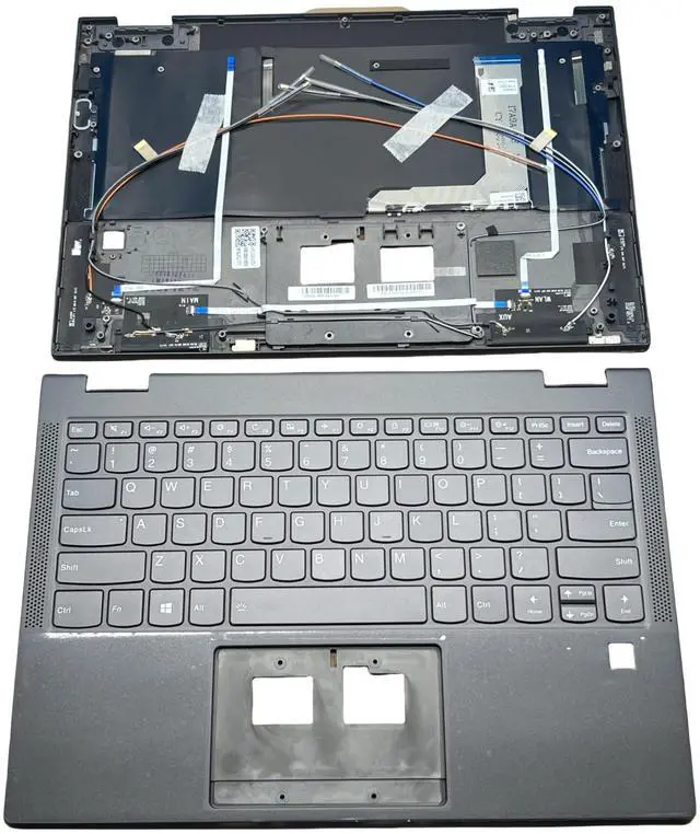 Alt view image 5 of 5 - New Keyboard for Lenovo Yoga C630-13 Q50 Laptop 5CB0S1594 PD2SXB-US SN20R39311 WKJ46 with Backlight, Fingerprint Hole, C Case, US Layout Gray