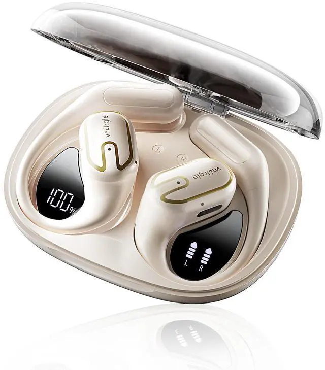 Main image of 2026 Upgraded Open Ear Headphones,Over Ear Earbuds with Ergonomic Earhook,Bluetooth Headphones 6.0 with Smart Digital Display,80H Playtime,IPX7 Waterproof,Touch Control Operate Fit Cycling,Running
