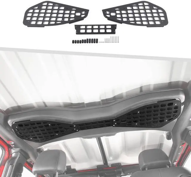 Main image of Roof Speaker Molle Panel Storage Rack Compatible with Jeep Wrangler JL JLU 2024-2025