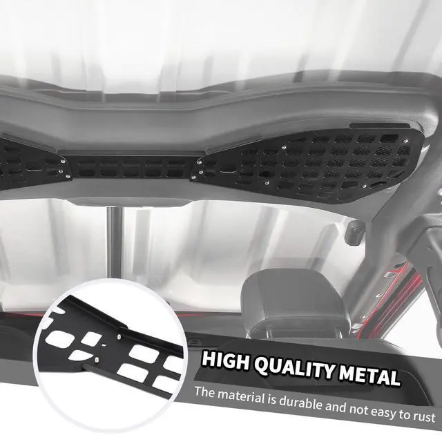 Alt view image 4 of 5 - Roof Speaker Molle Panel Storage Rack Compatible with Jeep Wrangler JL JLU 2024-2025