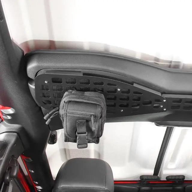 Alt view image 5 of 5 - Roof Speaker Molle Panel Storage Rack Compatible with Jeep Wrangler JL JLU 2024-2025