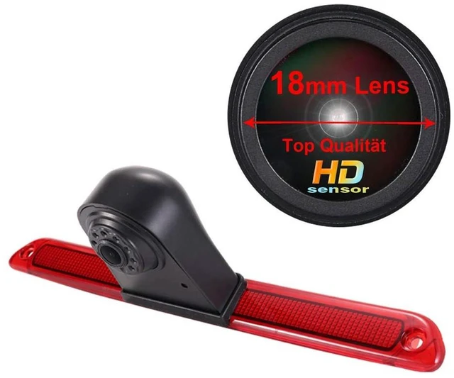 Alt view image 2 of 5 - 1280 * 720 Pixels Car Third Roof Brake Lamp Rear View Backup Camera Replacement for VW Crafter Caravelle 2007-2015 Mercedes Benz Sprinter W906 Waterproof Night Vision Parking Reverse Camera