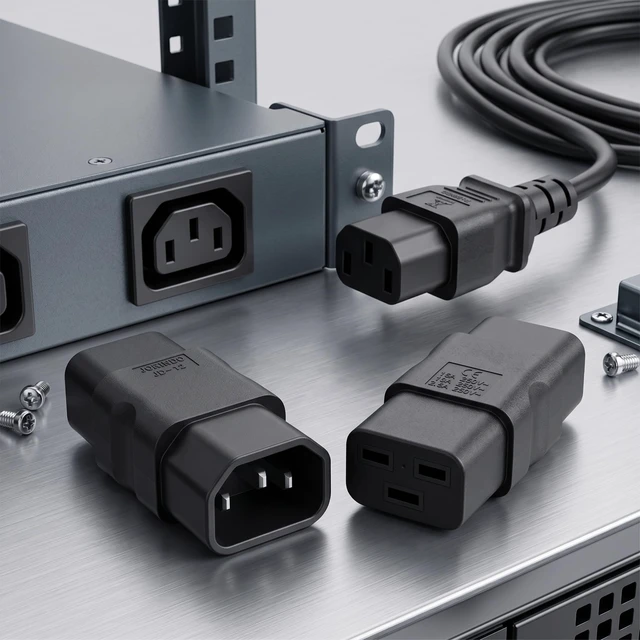 Alt view image 3 of 5 - TEWOXIN 10PCS IEC C14 Male to C19 Female Power Adapter for PDU