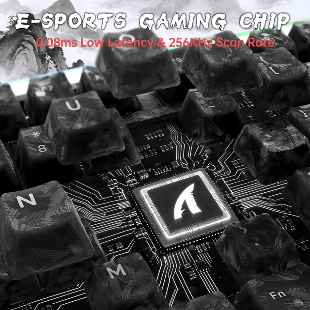Alt view image 4 of 5 - ATTACK SHARK R98 HE Wired RT 8K Mechanical RGB Gaming Keyboard-Black Ink
