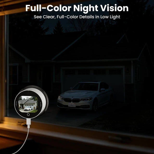 Alt view image 4 of 5 - SOLIOM 2K Window Camera, LCD Touchscreen,24/7 Recording, 2.4&5GHz WiFi