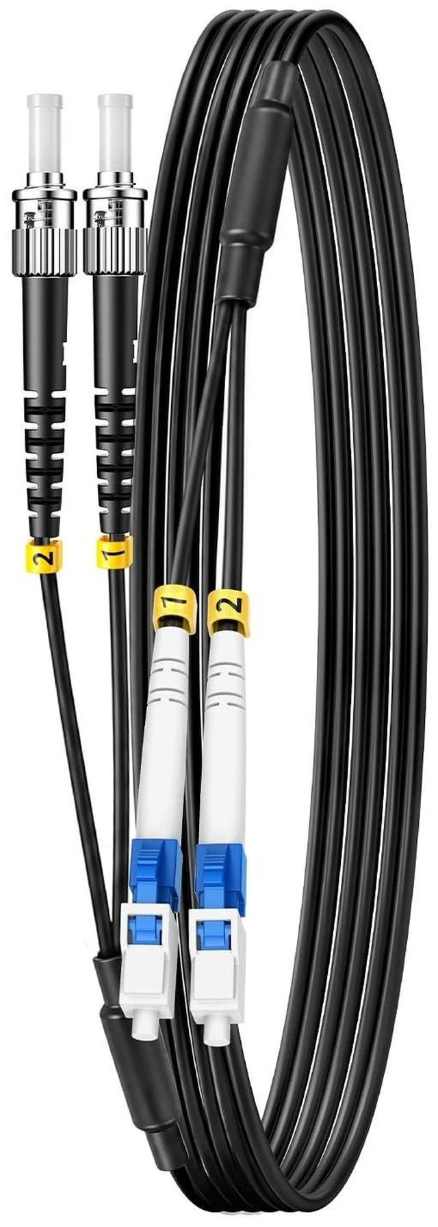 Main image of FiberPrime-Outdoor OS2 LC to ST Single Mode Fiber Patch Cable, 50FT/16M
